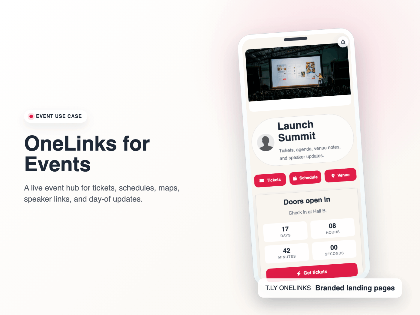 T.LY event OneLink use case preview.