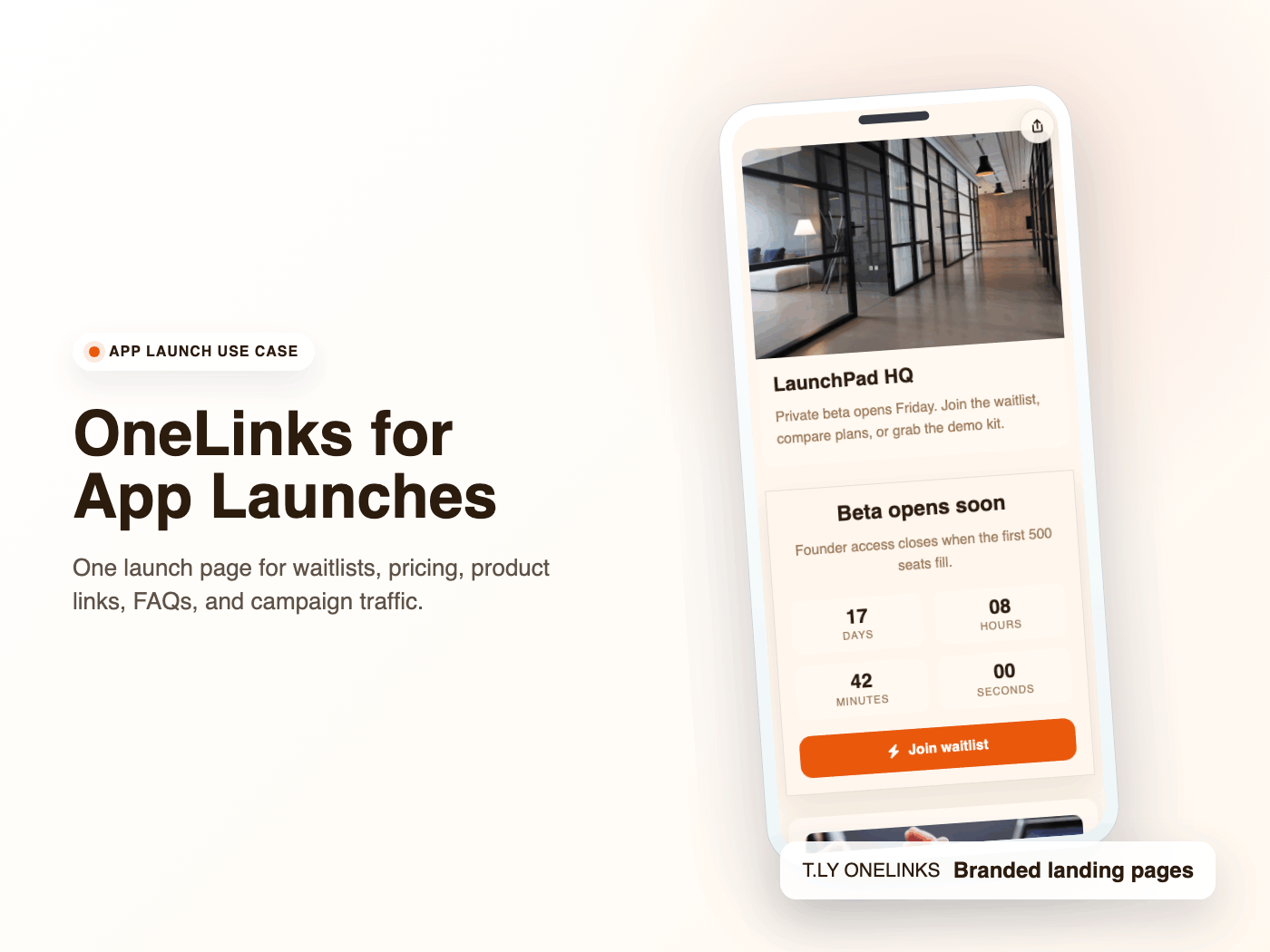 T.LY app launch OneLink use case preview.