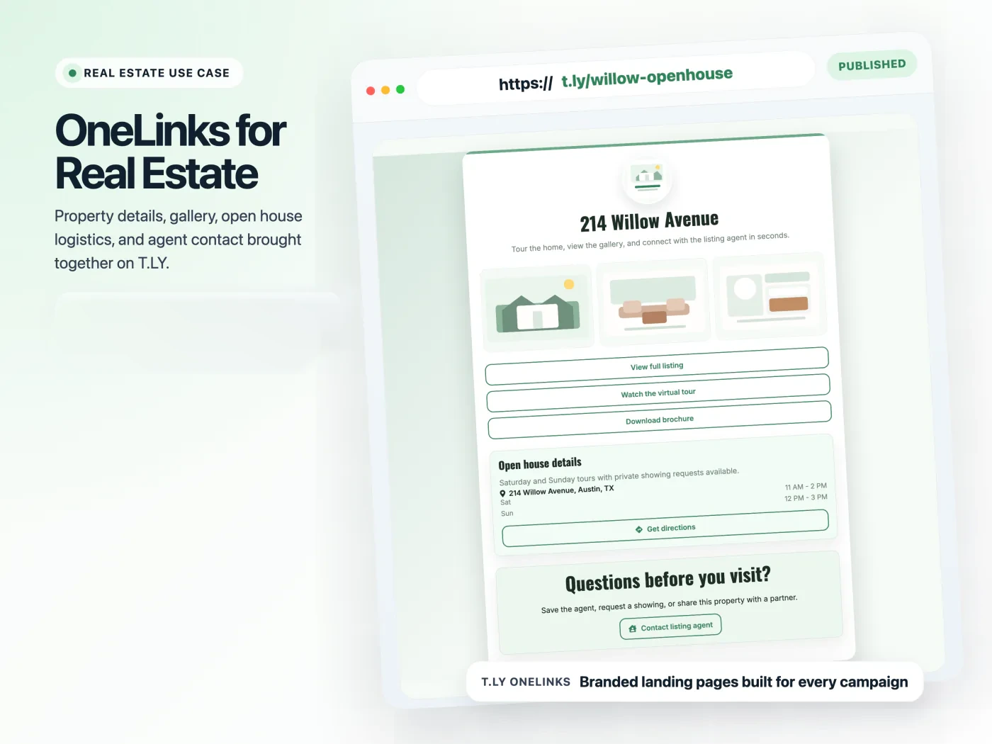 Published T.LY real estate OneLink screenshot.
