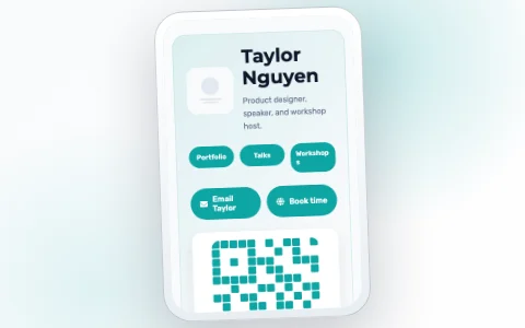 Digital business card template